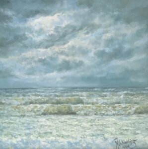 “Na regen ….” (2024) – olieverf op linnen, 30 x 30 cm