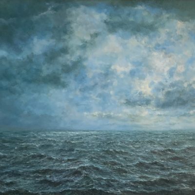 “Open zee” (2019) – olieverf op linnen, 50 x 70 cm